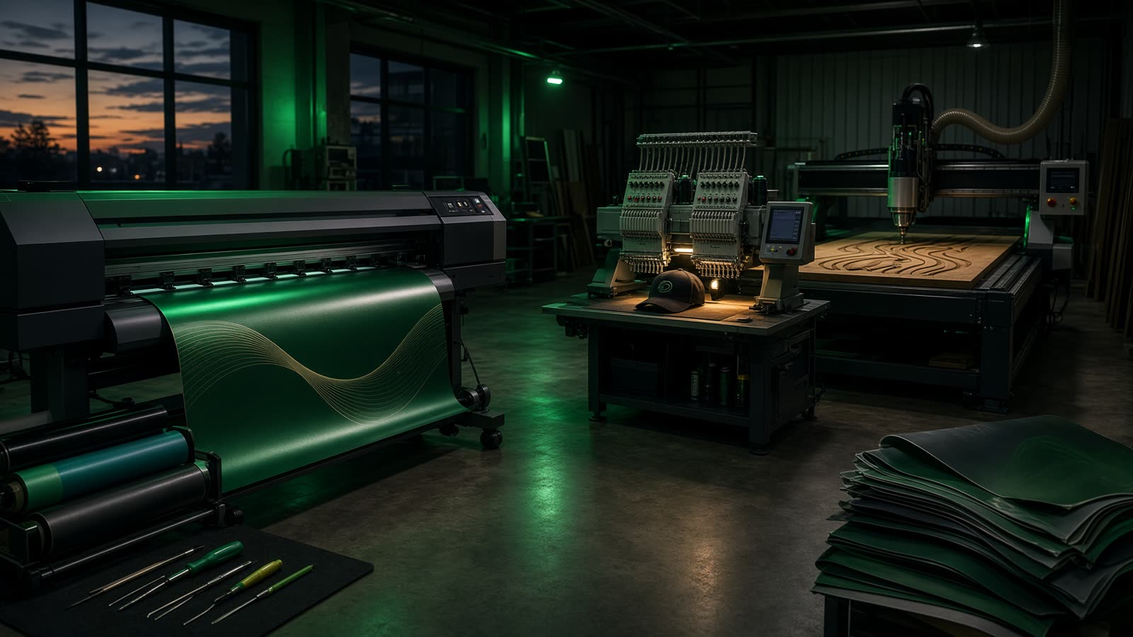 Emerald's Print Shop production floor